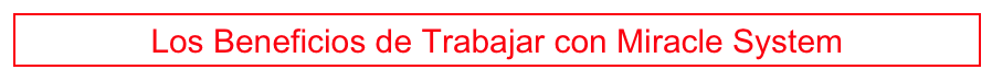 Los Beneficios de Trabajar con Miracle System