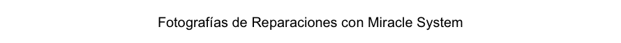 Fotografías de Reparaciones con Miracle System